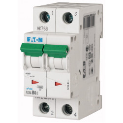 EATON-PLSM-C6/2-MW - Miniature circuit breaker (MCB), 6 A, 2p, characteristic: C MCB EATON-PLSM-C6/2-MW - Miniature circuit breaker (MCB), 6 A, 2p, characteristic: C MCB