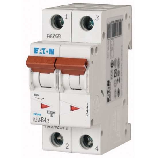 EATON-PLSM-C4/2-MW - Miniature circuit breaker (MCB), 4 A, 2p, characteristic: C MCB