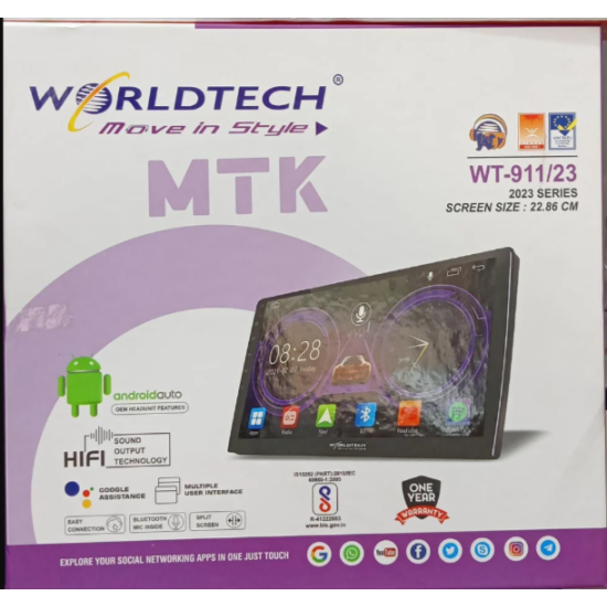 Worldtech WT-911 Car 23 Series 4/32GB Android player